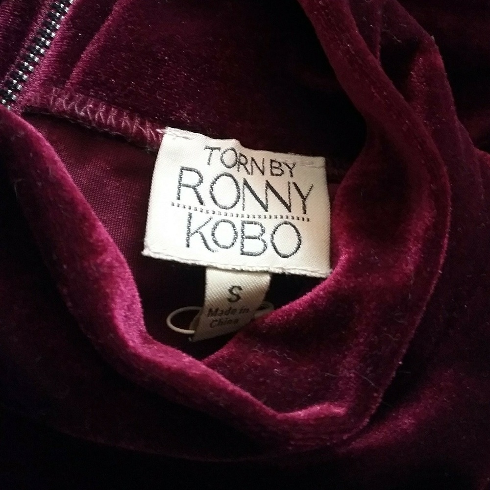 Nwot peplum velvet Torn by Ronny Kobo - Picture 2 of 3